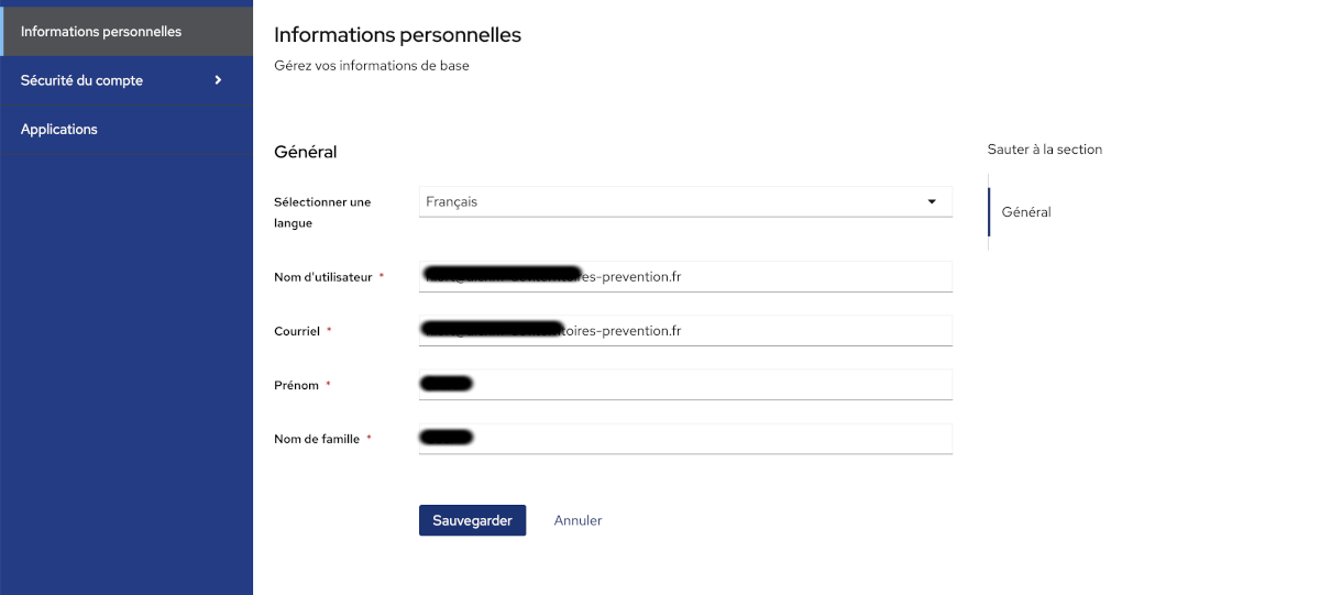 Account with DICRIM colours